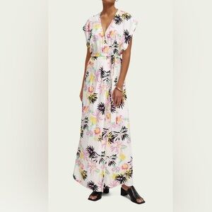 Scotch & Soda Park In Bloom Maxi Dress V neck Sleeveless Size EU 38 US 6